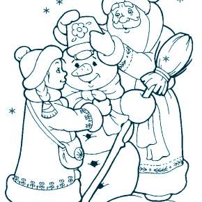 Раскраска Снегурочка Раскраска Снегурочка