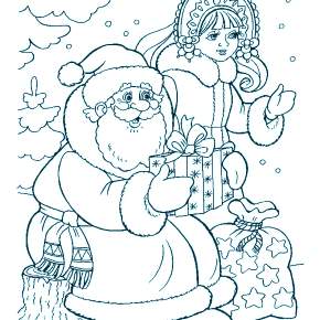 Раскраска Снегурочка Раскраска Снегурочка