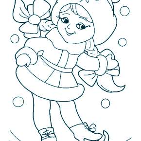 Раскраска Снегурочка Раскраска Снегурочка