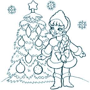 Раскраска Снегурочка Раскраска Снегурочка
