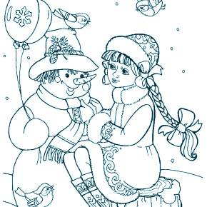 Раскраска Снегурочка Раскраска Снегурочка