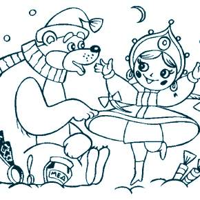 Раскраска Снегурочка Раскраска Снегурочка