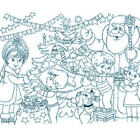 Раскраска Снегурочка Раскраска Снегурочка