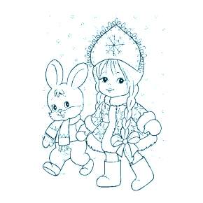 Раскраска Снегурочка Раскраска Снегурочка