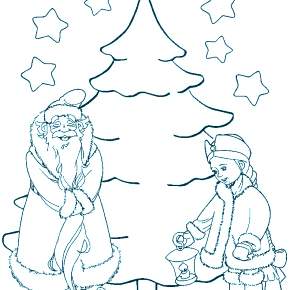 Раскраска Снегурочка Раскраска Снегурочка