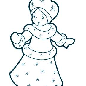 Раскраска Снегурочка Раскраска Снегурочка