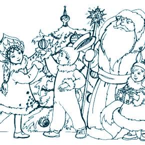 Раскраска Снегурочка Раскраска Снегурочка