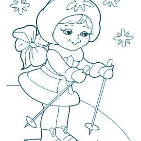 Раскраска Снегурочка Раскраска Снегурочка