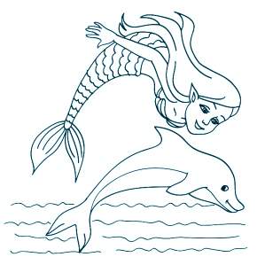 Раскраска море и Дельфины Раскраска море и Дельфины