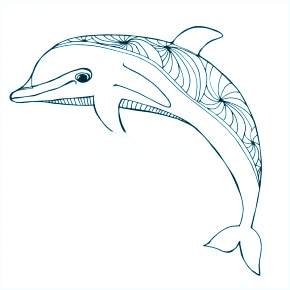 Раскраска море и Дельфины Раскраска море и Дельфины