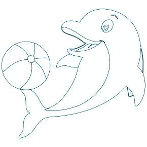 Раскраска море и Дельфины Раскраска море и Дельфины