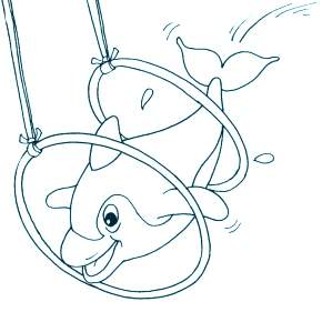 Раскраска море и Дельфины Раскраска море и Дельфины