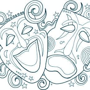 Раскраска Карнавальные Маски Раскраска Карнавальные Маски