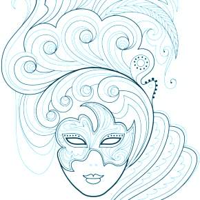 Раскраска Карнавальные Маски Раскраска Карнавальные Маски