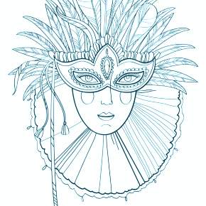 Раскраска Карнавальные Маски Раскраска Карнавальные Маски