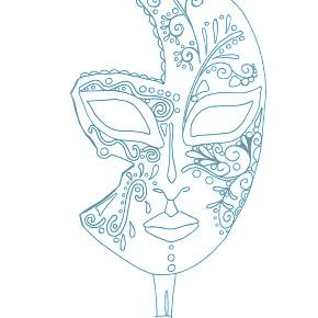 Раскраска Карнавальные Маски Раскраска Карнавальные Маски