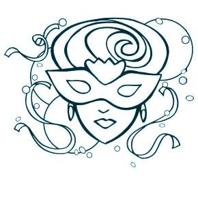 Раскраска Карнавальные Маски Раскраска Карнавальные Маски