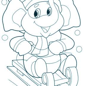 Раскраска Слоны Раскраска Слоны