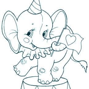 Раскраска Слоны Раскраска Слоны
