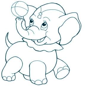 Раскраска Слоны Раскраска Слоны