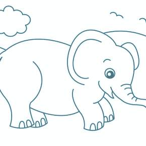 Раскраска Слоны Раскраска Слоны