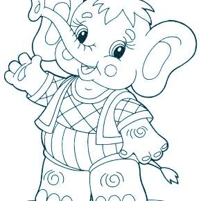 Раскраска Слоны Раскраска Слоны