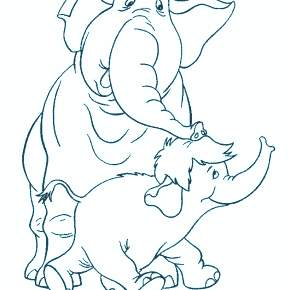 Раскраска Слоны Раскраска Слоны