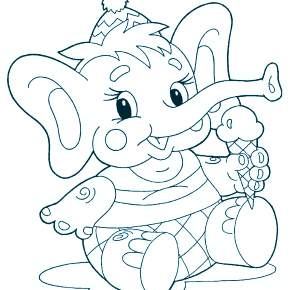 Раскраска Слоны Раскраска Слоны