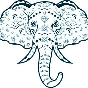 Раскраска Слоны Раскраска Слоны