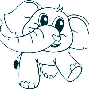 Раскраска Слоны Раскраска Слоны