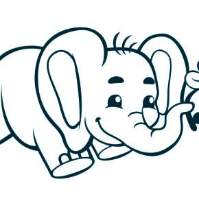 Раскраска Слоны Раскраска Слоны