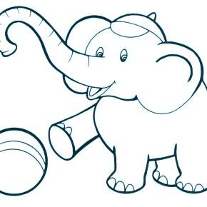 Раскраска Слоны Раскраска Слоны
