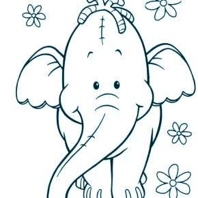 Раскраска Слоны Раскраска Слоны