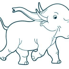 Раскраска Слоны Раскраска Слоны