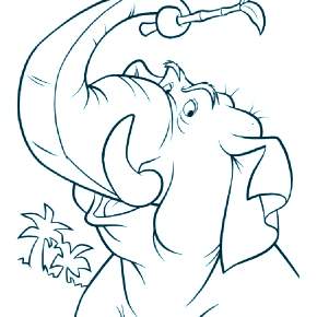 Раскраска Слоны Раскраска Слоны