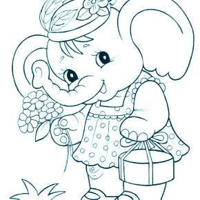 Раскраска Слоны Раскраска Слоны