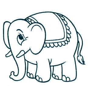 Раскраска Слоны Раскраска Слоны