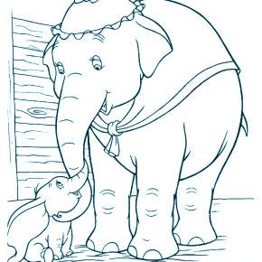 Раскраска Слоны Раскраска Слоны