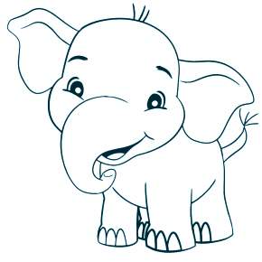 Раскраска Слоны Раскраска Слоны