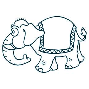 Раскраска Слоны Раскраска Слоны