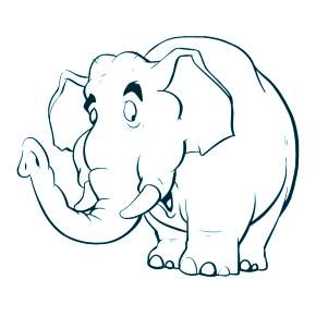 Раскраска Слоны Раскраска Слоны