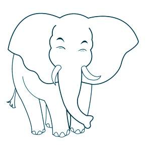 Раскраска Слоны Раскраска Слоны