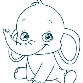 Раскраска Слоны Раскраска Слоны