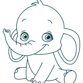 Раскраска Слоны Раскраска Слоны