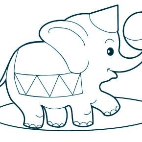 Раскраска Слоны Раскраска Слоны