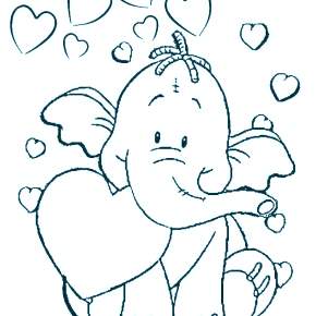 Раскраска Слоны Раскраска Слоны