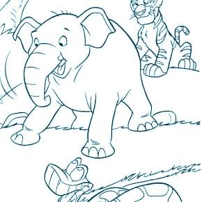 Раскраска Слоны Раскраска Слоны