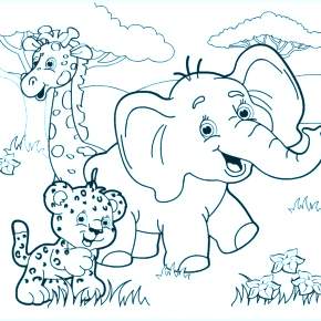 Раскраска Слоны Раскраска Слоны