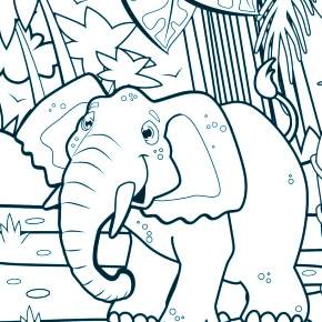 Раскраска Слоны Раскраска Слоны