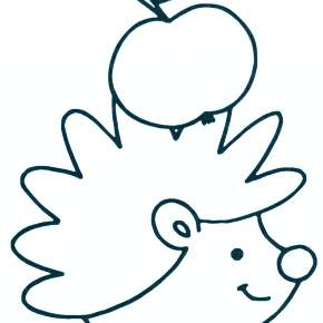 Раскраска Ежик Раскраска Ежик